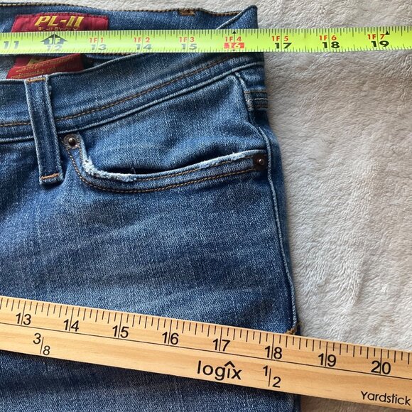 Vintage Y2K PL-11 By GLY Womens 13 Denim Jeans Studed Mid Low-Rise Made in USA - Picture 5 of 10